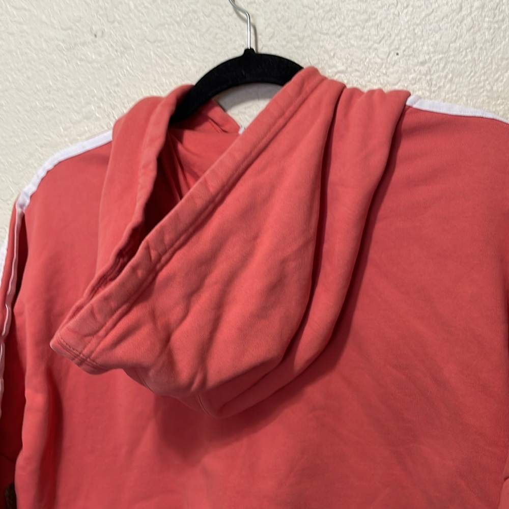 Adidas Orange Cropped Hooded Sweatshirt. Very Good Condition. Size XS. - Picture 7 of 8